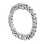 CELINE TRIOMPHE GOURMETTE BRACELET IN BRASS WITH RHODIUM FINISH