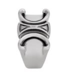 CELINE TRIOMPHE GOURMETTE RING IN BRASS WITH RHODIUM FINISH