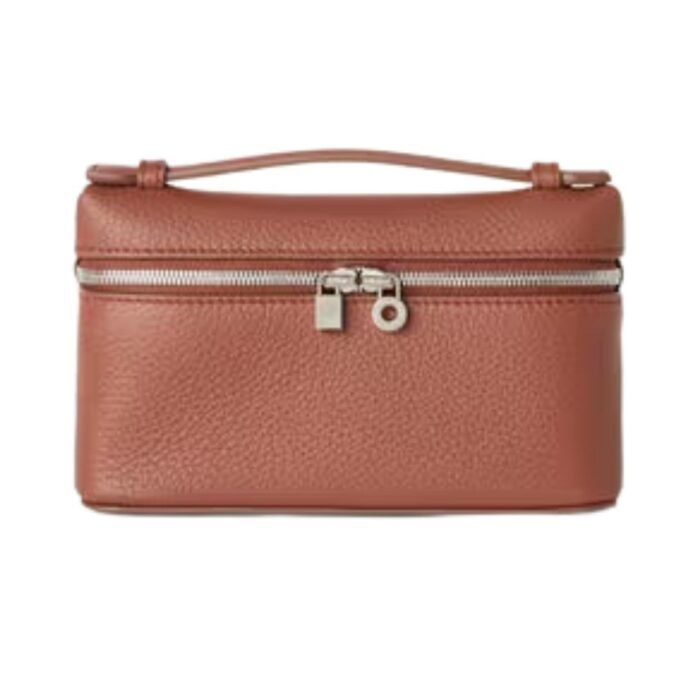 LORO PIANA EXTRA POCKET MINI POUCH LIGHT TRAVERTINE