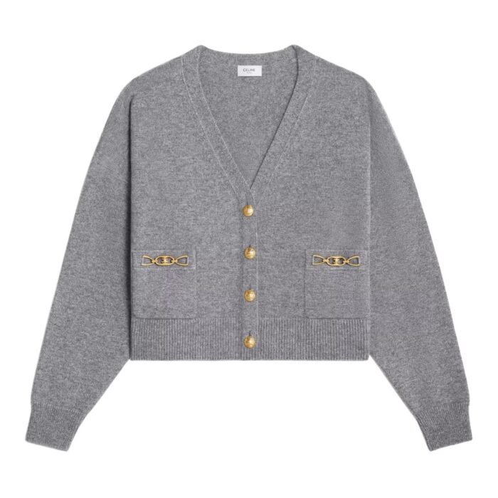 CELINE CARDIGAN WITH GOURMETTE IN HERITAGE CASHMERE BLACK