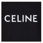 CELINE LOOSE T SHIRT IN COTTON JERSEY BLACK-WHITE