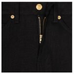 CELINE LULU JEANS IN RAW WASH BLACK DENIM