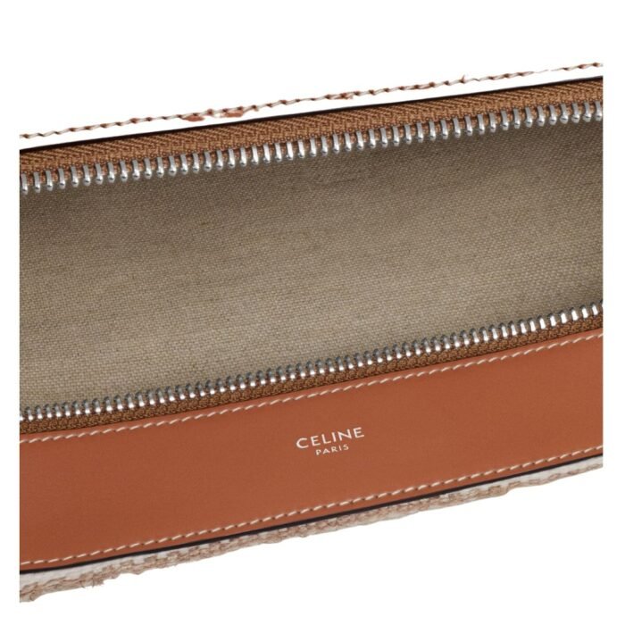 CELINE LARGE STRAP ROMY IN TEXTILE WITH JACQUARD AND CALFSKIN