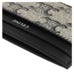 CELINE MEDIUM CARD HOLDER IN TRIOMPHE CANVAS AND CALFSKIN