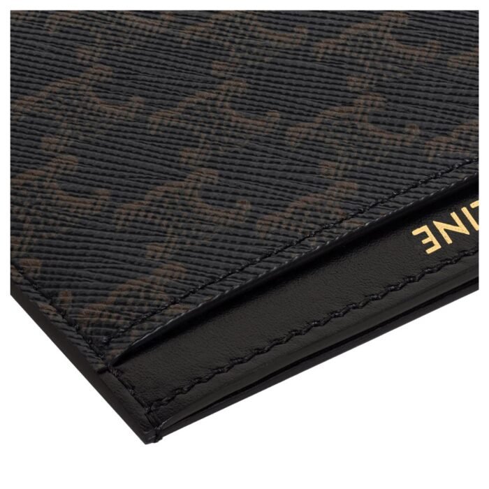 CELINE CARD HOLDER IN TRIOMPHE CANVAS AND CALFSKIN