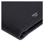 CELINE BI FOLD WALLET WITH COIN COMPARTMENT IN GRAINED CALFSKIN
