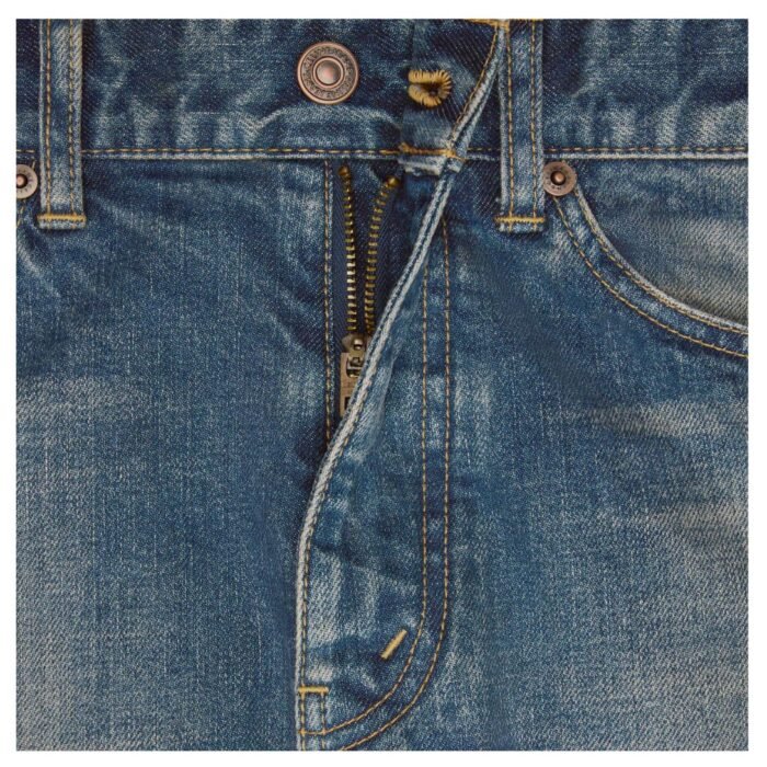 CELINE SKINNY JEANS IN TRAIL WASH DENIM