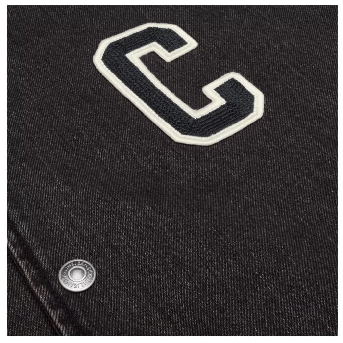 CELINE LOOSE TEDDY JACKET IN CHARCOAL WASH DENIM