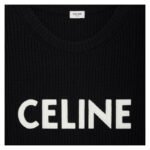 CELINE OVERSIZED SWEATER IN RIBBED WOOL BLACK