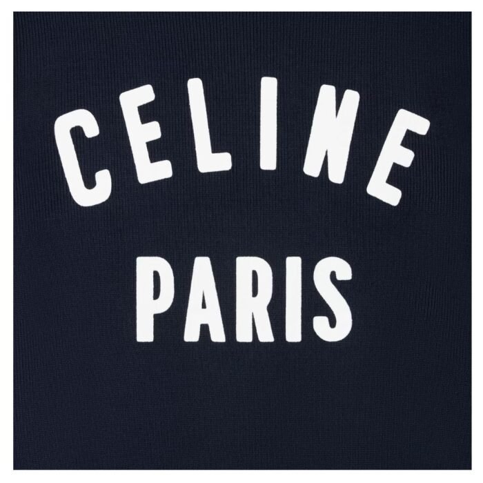 CELINE PARIS CREW NECK SWEATER IN COTTON