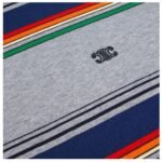CELINE TRIOMPHE LOOSE T SHIRT IN JERSEY COTON RAYURE SURF MULTICOLOR