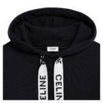 CELINE LOOSE HOODIE IN COTTON FLEECE BLACK
