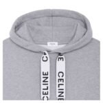 CELINE LOOSE HOODIE IN COTTON FLEECE LIGHT GREY