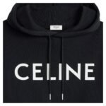 CELINE LOOSE HOODIE IN COTTON FLEECE BLACK