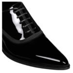 CELINE JUDE OXFORD IN PATENT CALFSKIN AND GROS GRAIN