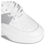 CELINE TRAINER CT 09 LOW LACE UP SNEAKER IN CALFSKIN AND MESH OPTIC WHITE-GREY
