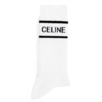 CELINE SOCKS IN STRIPED COTTON WHITE