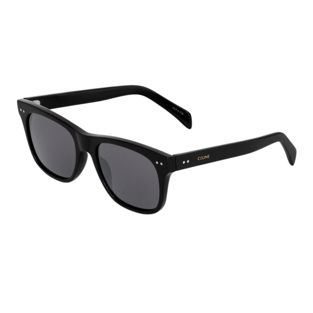 4 CELINE BLACK FRAME 59 SUNGLASSES IN ACETATE BLACK