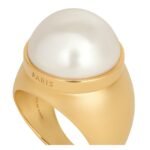 CELINE LES PERLES RING IN RESIN PEARLS AND BRASS WITH GOLD FINISH