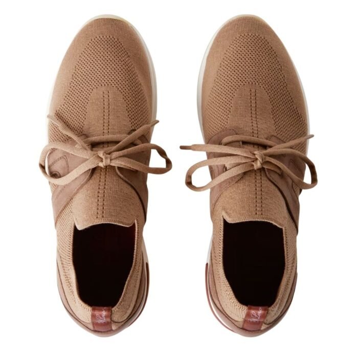 LORO PIANA 360 LP LADY FLEXY WALK SNEAKER DUSTY CAMEL