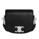 CELINE SMALL BESACE STRAP TRIOMPHE IN SUPPLE NATURAL CALFSKIN BLACK