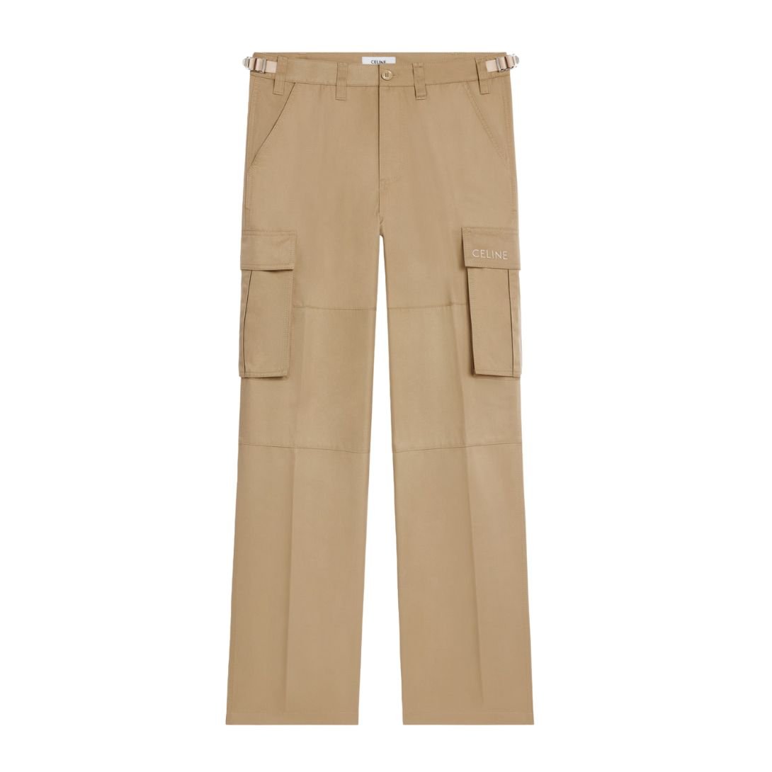 5 CELINE CARGO PANTS IN TECHNICAL COTTON BEIGE