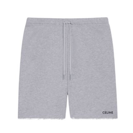 CELINE SHORTS IN COTTON FLEECE GREY-BLACK