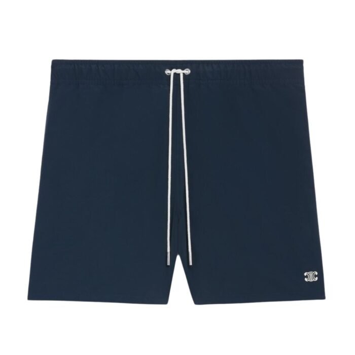 CELINE TRIOMPHE SWIM SHORTS IN NYLON BLACK