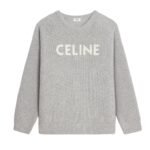 CELINE OVERSIZED SWEATER IN RIBBED WOOL BLACK
