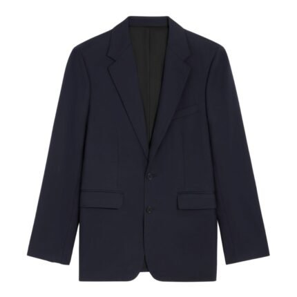 CELINE CLASSIC JACKET IN WOOL GABARDINE NAVY