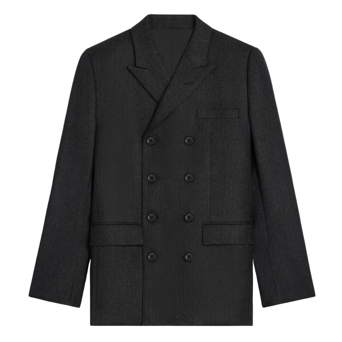 5 CELINE CARNABY JACKET IN STRIPED FLANNEL