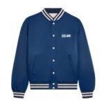 CELINE LOOSE TEDDY JACKET IN NYLON NAVY