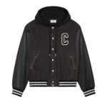 CELINE LOOSE TEDDY JACKET IN CHARCOAL WASH DENIM