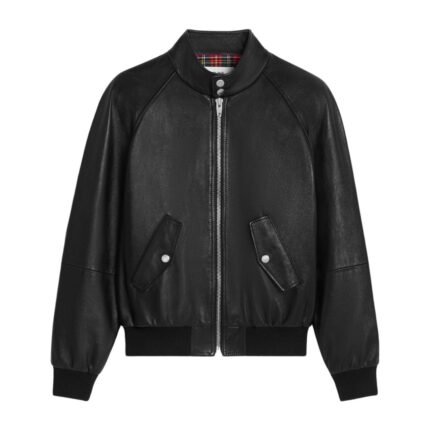 CELINE ZIPPED BLOUSON JACKET IN SOFT LAMBSKIN