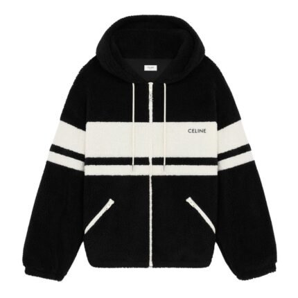 CELINE HOODED JACKET IN JERSEY FLEECE