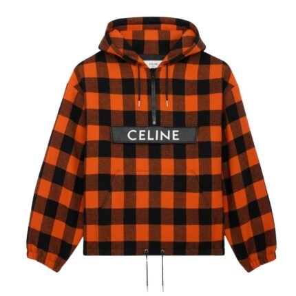 CELINE WINDBREAKER IN CHECK WOOL