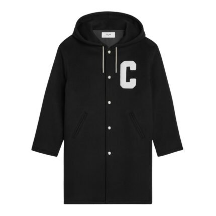 CELINE COLLEGE LONG PARKA IN DOUBLE FACE WOOL