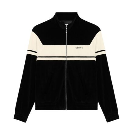 CELINE TRACKSUIT JACKET IN VELVET JERSEY