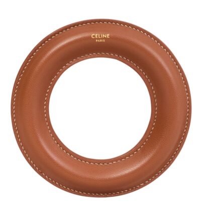 CELINE BANGLE IN LAMBSKIN TAN