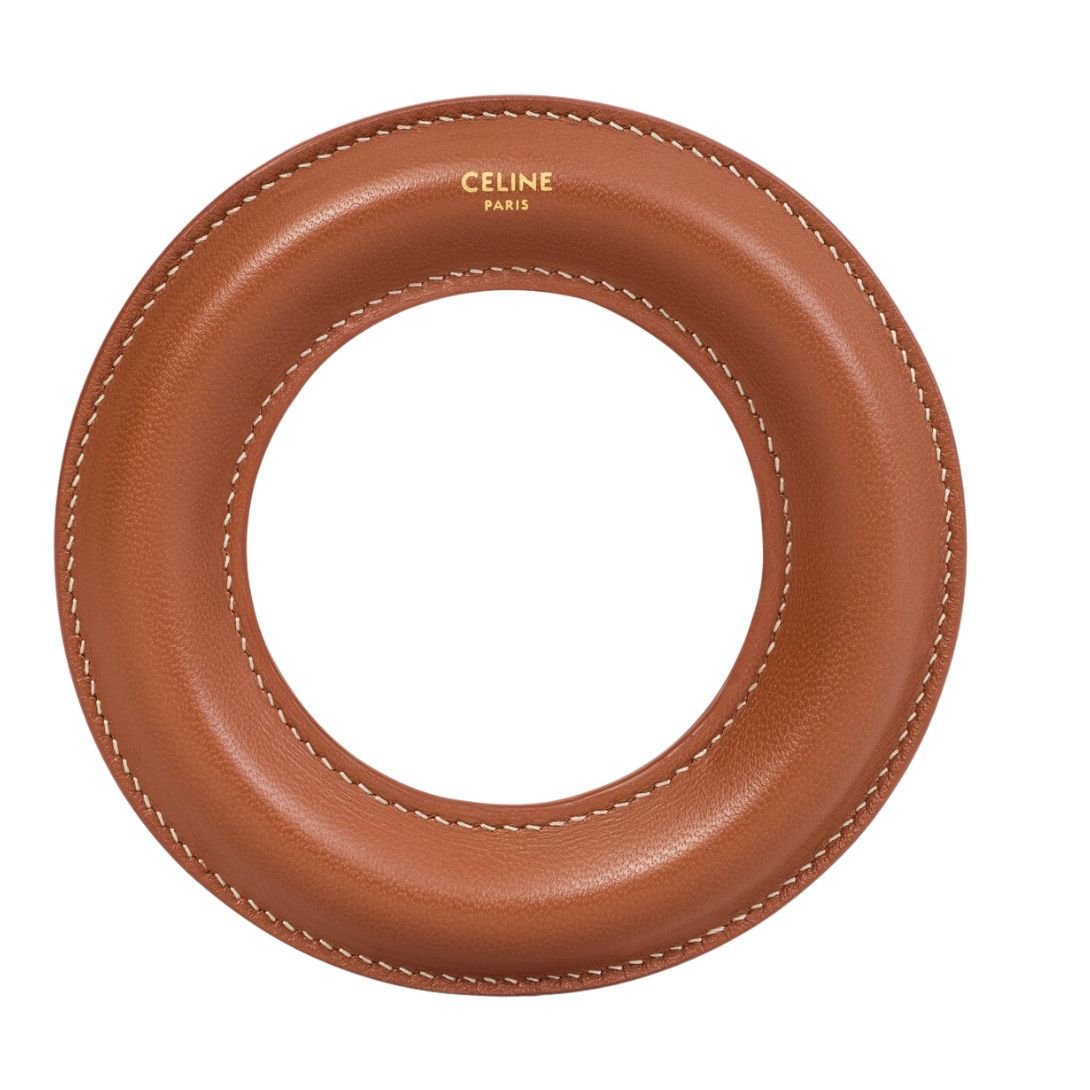 5 CELINE BANGLE IN LAMBSKIN TAN