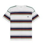 CELINE TRIOMPHE LOOSE T SHIRT IN JERSEY COTON RAYURE SURF MULTICOLOR
