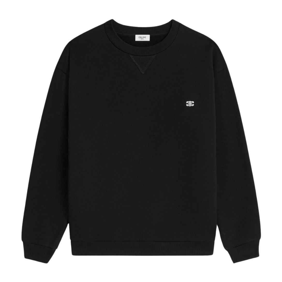 5 CELINE TRIOMPHE LOOSE SWEATSHIRT IN COTTON FLEECE