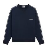 CELINE LOOSE SWEATSHIRT IN COTTON FLEECE DEEP NAVY
