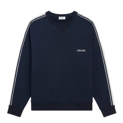 CELINE LOOSE SWEATSHIRT IN COTTON FLEECE DEEP NAVY