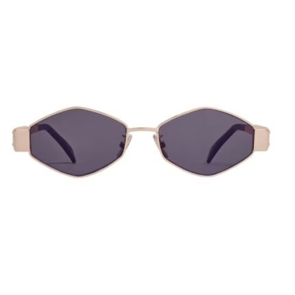 CELINE TRIOMPHE METAL 02 SUNGLASSES IN METAL GOLD-GREEN
