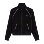 CELINE TRIOMPHE TRACKSUIT JACKET IN VELVET JERSEY BORDEAUX