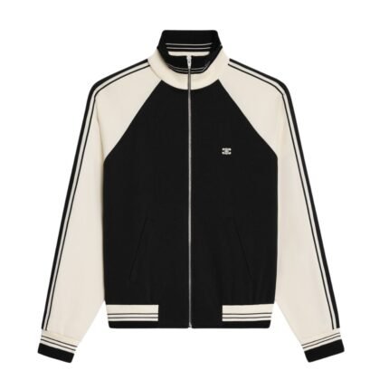 CELINE TRACKSUIT JACKET IN DOUBLE FACE JERSEY BLACK