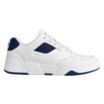 CELINE TRAINER CT 09 LOW LACE UP SNEAKER IN CALFSKIN AND MESH OPTIC WHITE-NAVY