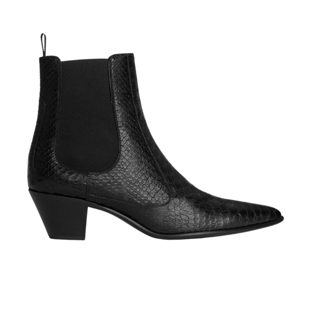 5 CELINE HECTOR CHELSEA BOOT IN PYTHON STAMPED CALFSKIN