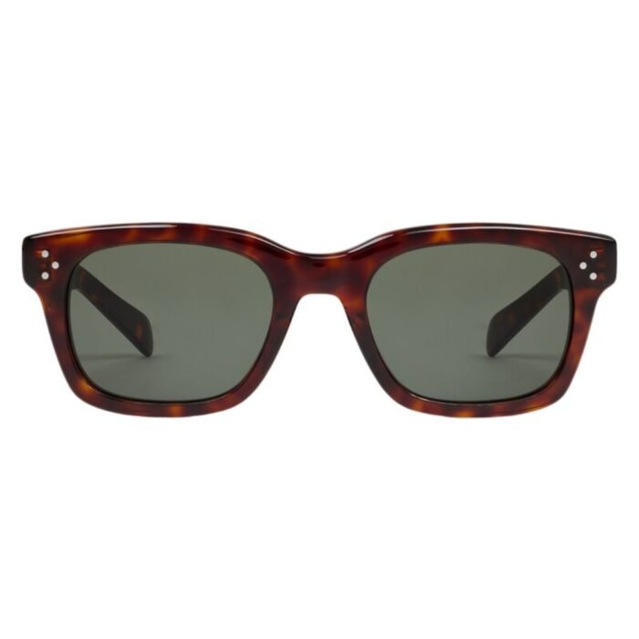 CELINE BLACK FRAME 41 SUNGLASSES IN ACETATE RED HAVANA